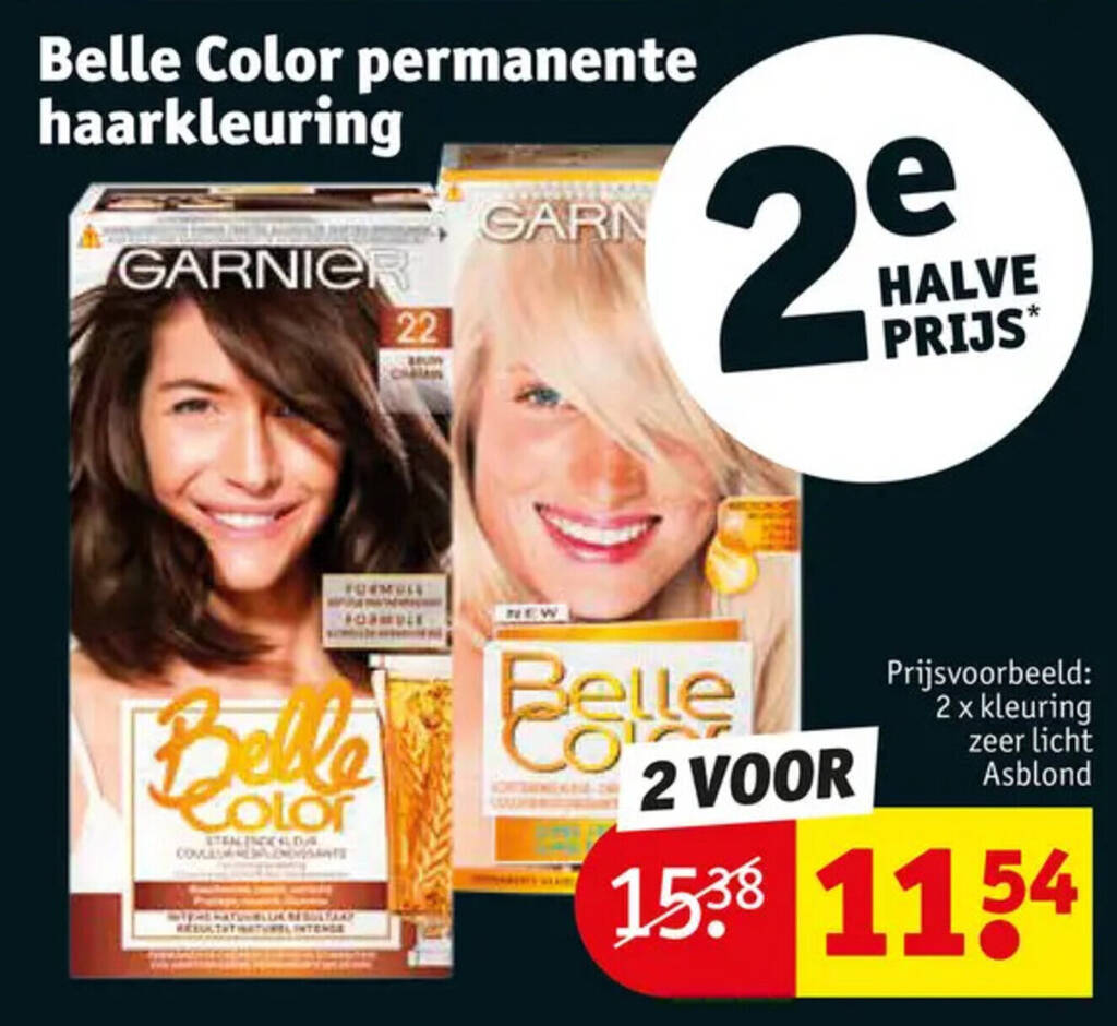 Belle Color permanente haarkleuring promotie bij Kruidvat