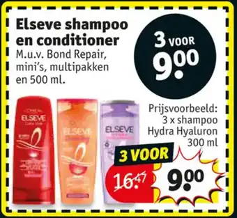 Kruidvat Elseve shampoo en conditioner aanbieding