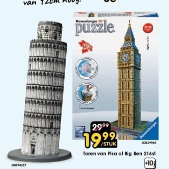 ToyChamp Toren van pisa of big ben 216st aanbieding