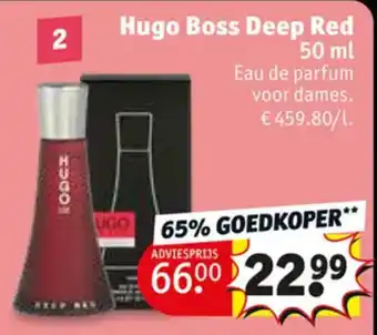 Kruidvat Hugo Boss Deep Red 50 mL aanbieding