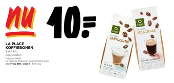 Jumbo LA PLACE KOFFIEBONEN 1 kilo aanbieding