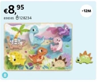 Dreamland DREAMLAND HOUTEN PUZZEL DIERTJES DINO'S aanbieding