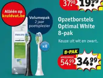 Kruidvat Opzetborstels Optimal White 8-pak aanbieding
