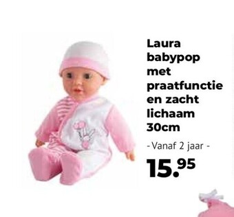 Europoint Laura babypop met praatfunctie en zacht lichaam 30cm aanbieding