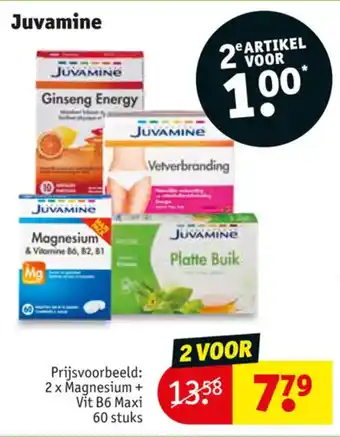 Kruidvat Juvamine 2 x Magnesium + Vit B6 Maxi 60 stuks aanbieding