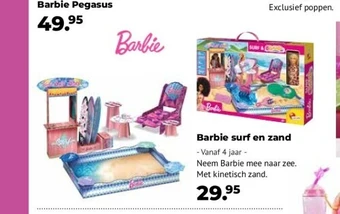 Barbie surf en zand