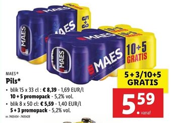Lidl Maes Pils aanbieding