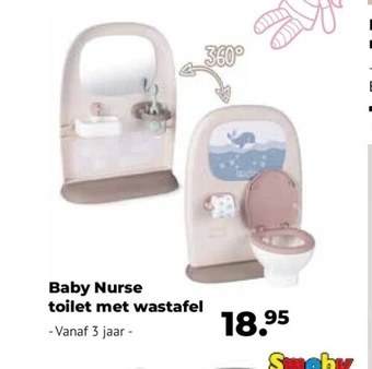 Baby nurse toilet met wastafel