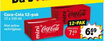 Kruidvat Coca-cola 12-pak 12 x 150mL aanbieding