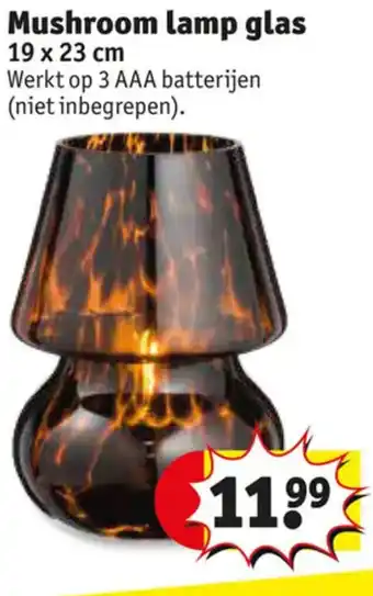 Mushroom lamp glas 19 x 23 cm