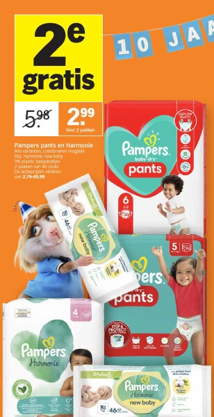 Albert Heijn Pampers pants en harmonie aanbieding