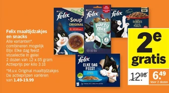 Albert Heijn Felix maaltijdzakjes en snacks aanbieding