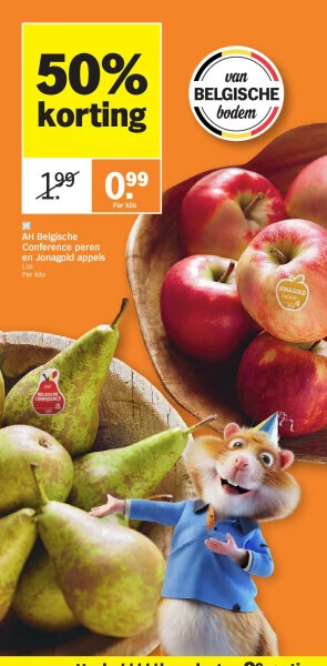 Ah belgische conference peren en jonagold appels