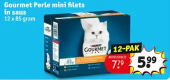 Kruidvat Gourmet Perle mini filets in saus 12 x 85 gram aanbieding