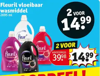 Kruidvat Fleuril vloeibaar wasmiddel 2695mL aanbieding