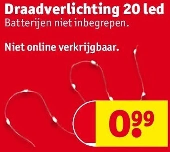Kruidvat Draadverlichting 20 led aanbieding