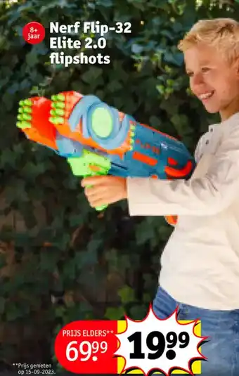 Kruidvat Nerf flip-32 elite 2.0 flipshots aanbieding