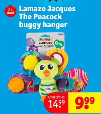 Kruidvat Lamaze jacques the peacock buggy hanger aanbieding
