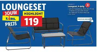 Lidl Florabest Loungeset, 4-delig aanbieding