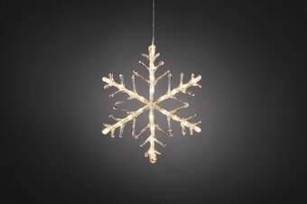 Bol.com Konstsmide 4440 - verlicht kerstfiguur - 24 lamps led sneeuwvlok - 40 cm - 24v - voor buiten - warmwit aanbieding