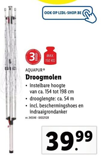 Lidl Aquapur Droogmolen aanbieding