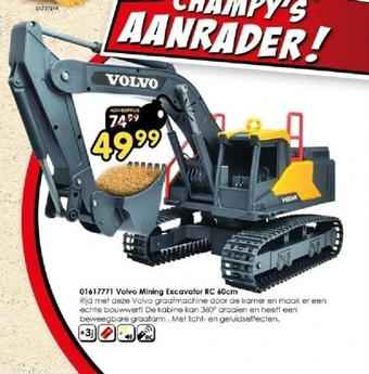 ToyChamp 01617771 volvo mining excavator rc 60cm aanbieding