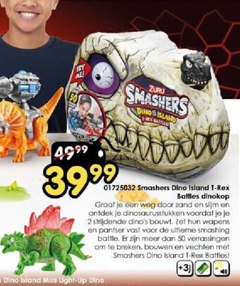ToyChamp 01725032 smashers dino island 1-rex batlies dinokop aanbieding