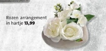 Rozen arrangement in hartje