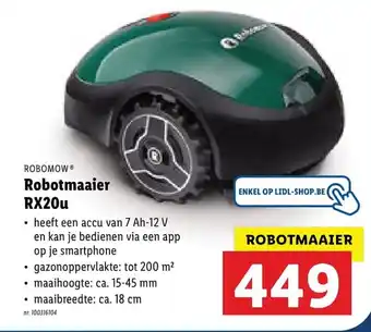 Lidl Robomow Robotmaaier RX20u aanbieding