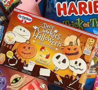 Delhaize Dr. Oetker - Deco Cookies Halloween 484 g Bak- en versierset aanbieding