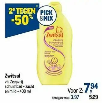 Makro Zwitsal zeepvrij schuimbad - zacht en mild aanbieding