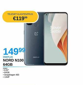 AUVA Oneplus Nord N100 64gb aanbieding