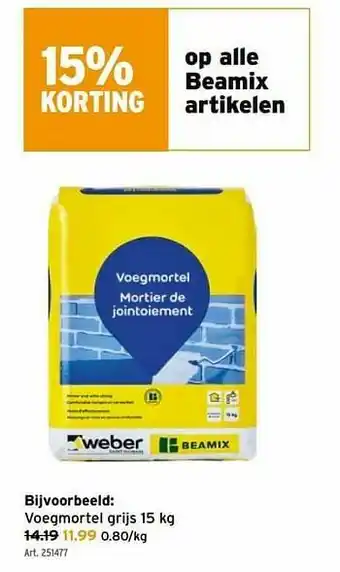 GAMMA Voegmortel grijs aanbieding