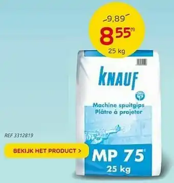 Brico Knauf spuitgips mp 75 aanbieding