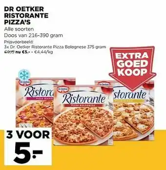 Jumbo Dr. oetker ristorante pizza bolognese aanbieding
