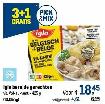 Iglo bereide gerechten vol-au-vent
