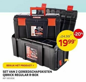 Brico Set van 2 gereedschapskisten qbrick regular r-box aanbieding