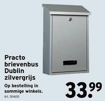 GAMMA Practo brievenbus dublin zilvergrijs aanbieding