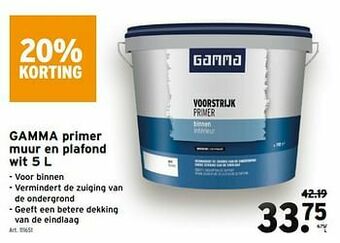 GAMMA Gamma primer muur en plafond wit aanbieding