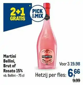 Makro Martini bellini, brut of rosato aanbieding