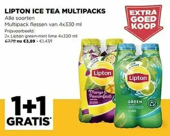 Jumbo Lipton green-mint lime aanbieding