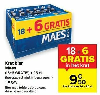 Carrefour Krat bier maes aanbieding