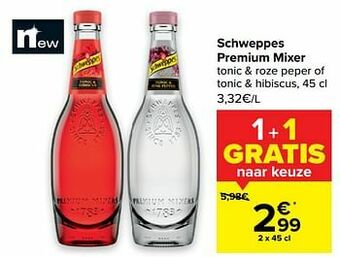 Carrefour Schweppes premium mixer aanbieding