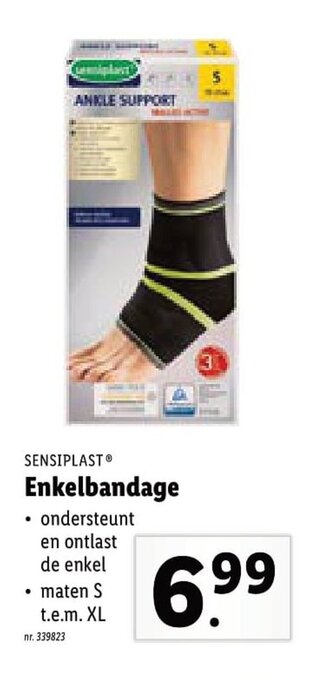 Lidl Sensiplast Enkelbandage aanbieding