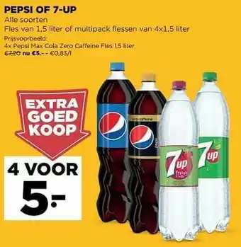 Jumbo Pepsi max cola zero caffeine aanbieding