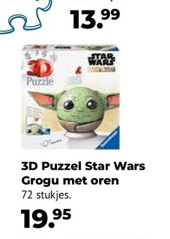 Europoint 3d puzzel star wars grogu met oren aanbieding