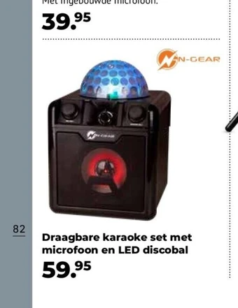 Europoint Draagbare karaoke set met microfoon en led discobal aanbieding
