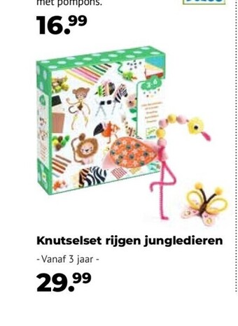 Europoint Knutselset rijgen jungledieren aanbieding