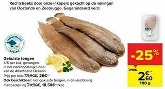 Carrefour Market Gekuiste tongen aanbieding