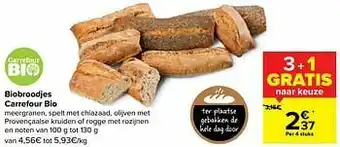 Carrefour Market Biobroodjes carrefour bio aanbieding
